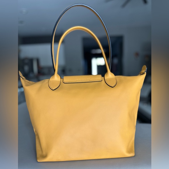 Longchamp - LE PLIAGE XTRA M TOTE BAG - Apricot - Leather - Excellent Condition - Picture 4 of 6